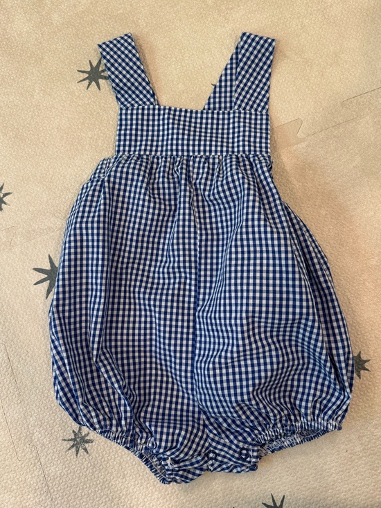 The Beaufort Bonnet Company Other - TBBC Samprey Sunsuit Rockefeller Royal Blue Gingham Bubble 6/12 Month